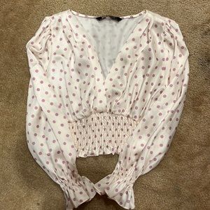 Zara polka dot blouse